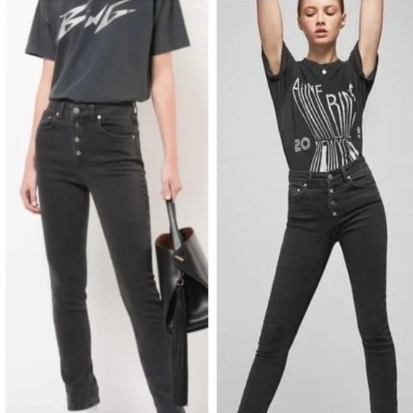 Anine Bing Frida Jeans - Charcoal sz 27 - Picture 1 of 5